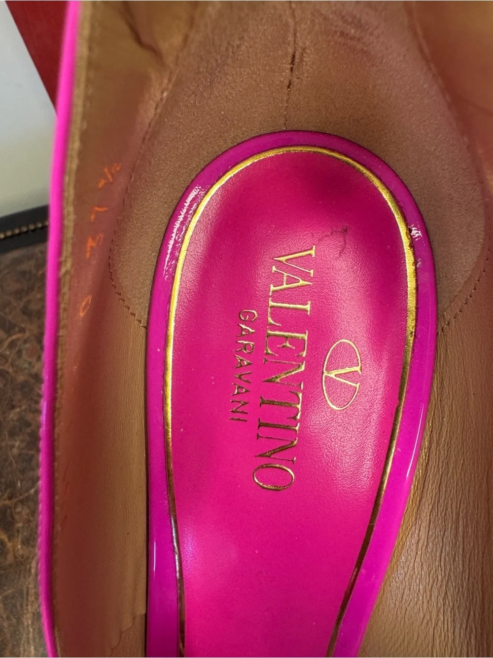 Valentino Garavani Pink PP Patent Leather Ankle Strap Pumps